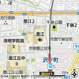 大阪市立墨江幼稚園周辺の地図