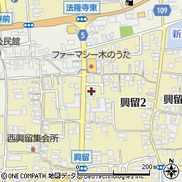 クリーニング西尾　興留店周辺の地図