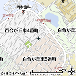 三重県名張市百合が丘東４番町6周辺の地図