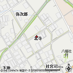 愛知県田原市若見町北寺周辺の地図