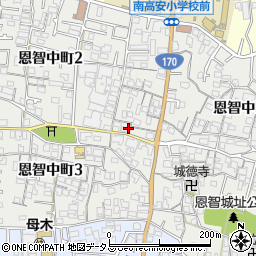 大阪府八尾市恩智中町周辺の地図