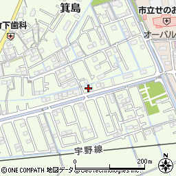 岡山県岡山市南区箕島965-1周辺の地図