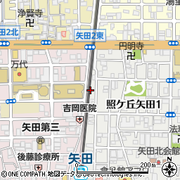大阪府大阪市東住吉区照ケ丘矢田1丁目3周辺の地図
