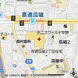 イオン喜連瓜破駅前店周辺の地図