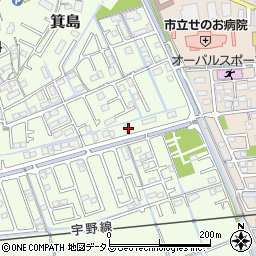 岡山県岡山市南区箕島966-3周辺の地図