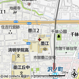 大阪市立墨江小学校周辺の地図