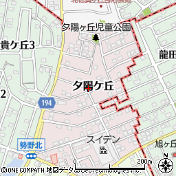 奈良県生駒郡三郷町夕陽ケ丘周辺の地図