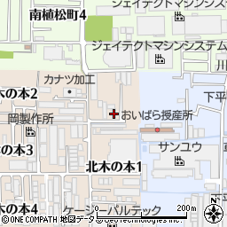 大阪府八尾市北木の本1丁目4周辺の地図