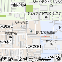 大阪府八尾市北木の本1丁目8周辺の地図