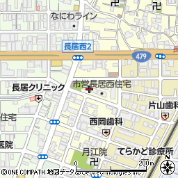 大阪市営長居西住宅３号館周辺の地図