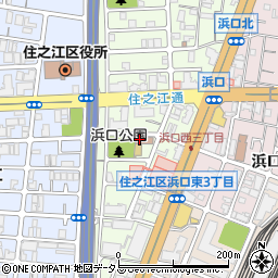 大阪市立　浜口保育所周辺の地図