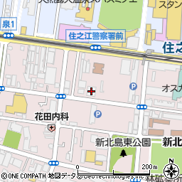 大阪府警察本部新北島別館周辺の地図