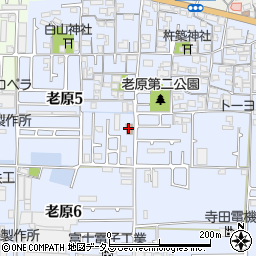 老原区集会所周辺の地図