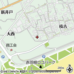 愛知県田原市赤羽根町西70周辺の地図