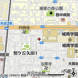 大阪府大阪市東住吉区照ケ丘矢田1丁目19周辺の地図