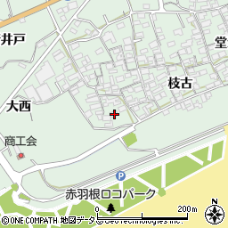 愛知県田原市赤羽根町西62周辺の地図