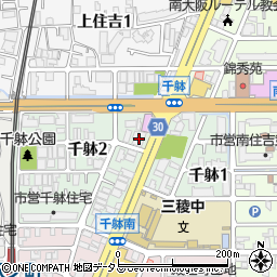 大阪府大阪市住吉区千躰2丁目1-9周辺の地図