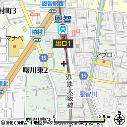 Ｐａｔ恩智駅前駐車場周辺の地図