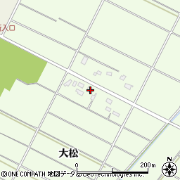 愛知県田原市西山町大松周辺の地図