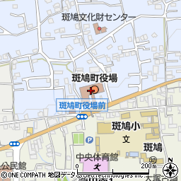 奈良県生駒郡斑鳩町周辺の地図