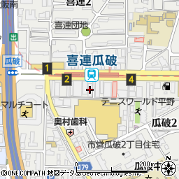紀陽銀行八尾南支店 ＡＴＭ周辺の地図