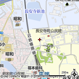 奈良県大和郡山市長安寺町356周辺の地図