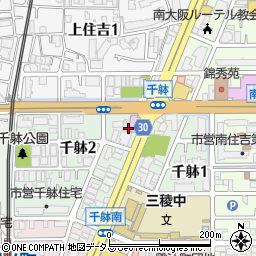 大阪府大阪市住吉区千躰2丁目1周辺の地図