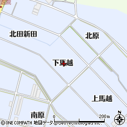 愛知県田原市小塩津町下馬越周辺の地図