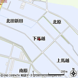 愛知県田原市小塩津町（下馬越）周辺の地図