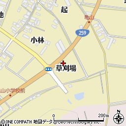 愛知県田原市亀山町草刈場周辺の地図