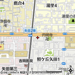 大阪府大阪市東住吉区照ケ丘矢田1丁目1周辺の地図