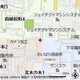 大阪府八尾市北木の本1丁目2周辺の地図