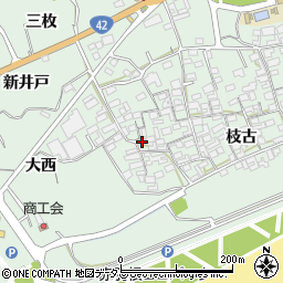 愛知県田原市赤羽根町西42周辺の地図