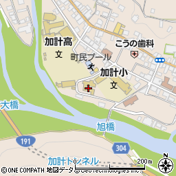 安芸太田町役場　加計認定こども園あさひ周辺の地図