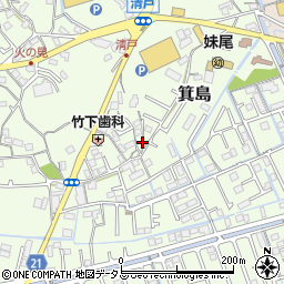 岡山県岡山市南区箕島1257-4周辺の地図