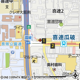 洋服の青山大阪平野店周辺の地図