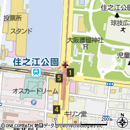 ローソンＳ　ＯＳＬ住之江公園駅北店周辺の地図