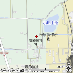 奈良県天理市小田中町周辺の地図