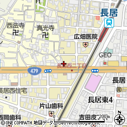松屋 長居店周辺の地図