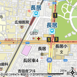 １００円ショップセリア　長居駅前店周辺の地図