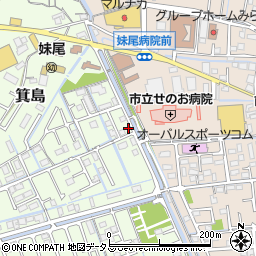 岡山県岡山市南区箕島1017-8周辺の地図