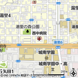 西中病院周辺の地図