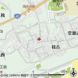 愛知県田原市赤羽根町西25周辺の地図