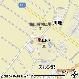 愛知県田原市亀山町小中原周辺の地図