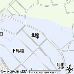 愛知県田原市小塩津町北原周辺の地図