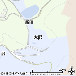 愛知県田原市小塩津町大沢周辺の地図