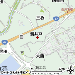 愛知県田原市赤羽根町新井戸周辺の地図
