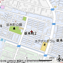 岡山県岡山市南区並木町周辺の地図