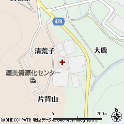 愛知県田原市福江町片背山周辺の地図