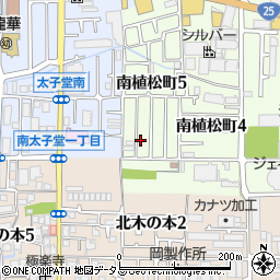 大阪府八尾市南植松町5丁目242周辺の地図